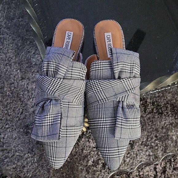 BRAND NEW CAPE ROBBIN POINTED TOE WOMEN"S BOWTIE MULE LOAFERS SLIP-ON FLAT - Picture 2 of 13